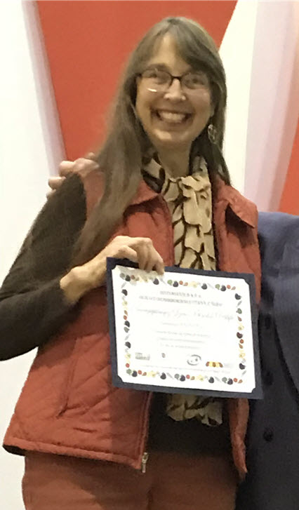 Katie at the award ceremony on Jan. 30, 2018.